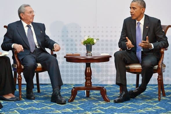 Este encuentro tuvo lugar en una pequeña sala del Centro de Convenciones donde se realiza la VII Cumbre de las Américas.