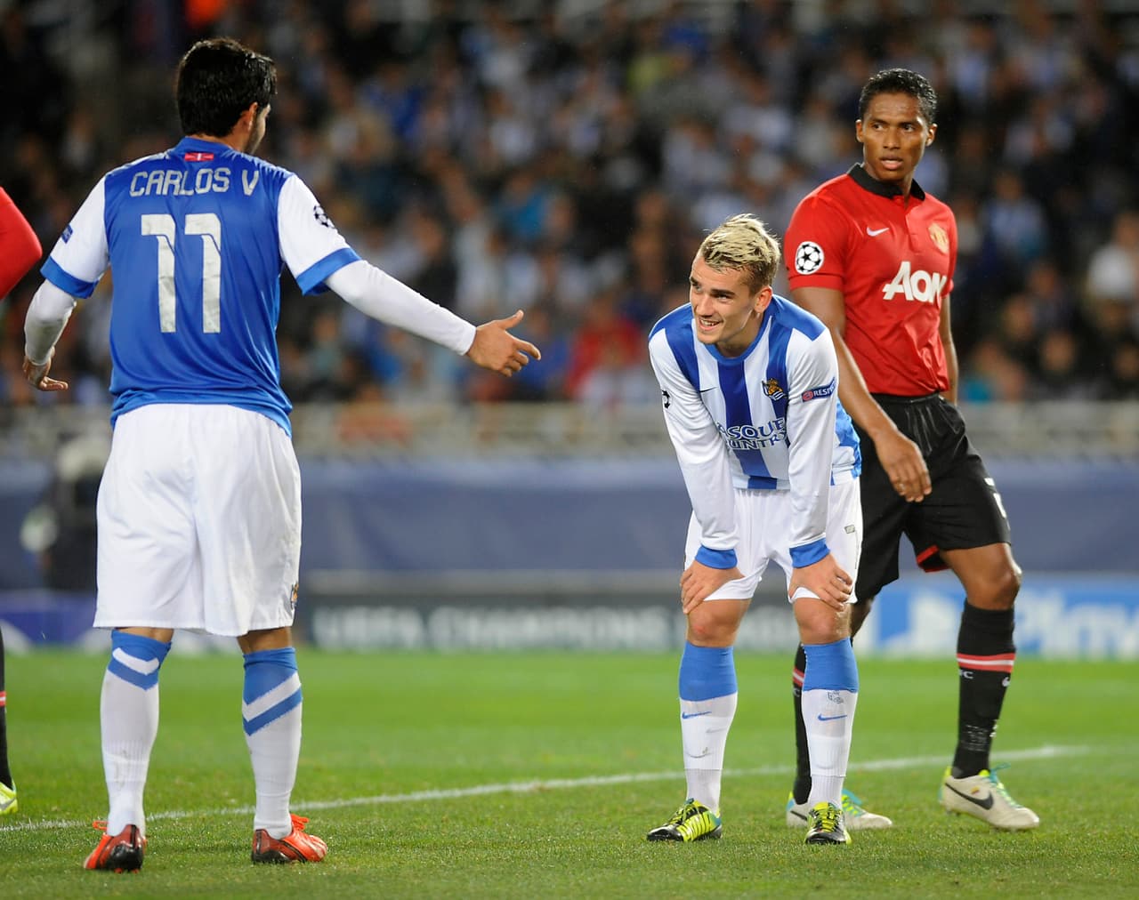 Vela y Griezmann eran los 'dos compadres' de la Real Sociedad y el buen rollo entre ambos se notaba sobre el terreno de juego.