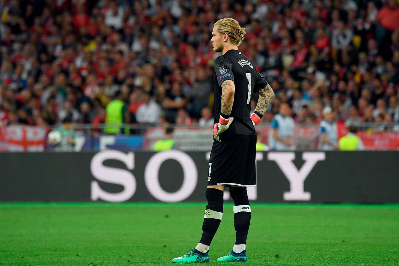 TOPSHOT - Liverpool's German goalkeeper Loris Karius reacts during the UEFA Champions League final football match between Liverpool and Real Madrid at the Olympic Stadium in Kiev, Ukraine on May 26, 2018. (Photo by LLUIS GENE / AFP) (Photo credit should read LLUIS GENE/AFP/Getty Images)