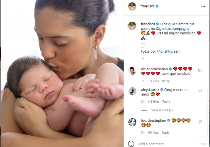 Más tarde, esta foto que puso en sus redes sociales, la lleno de bendiciones y mensajes cariñosos de parte de sus amigos y seguidores.