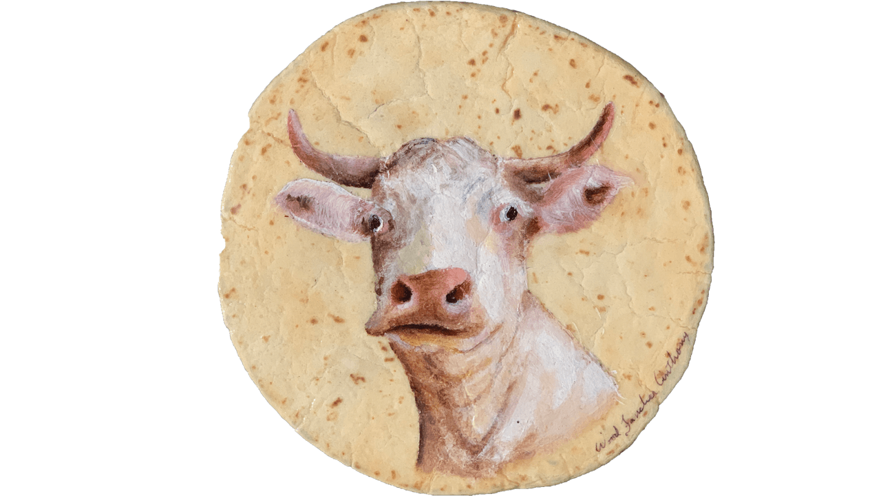 Más adelante Wood tiene contemplado agregar toques dorados a las pinturas hechas en tortillas.