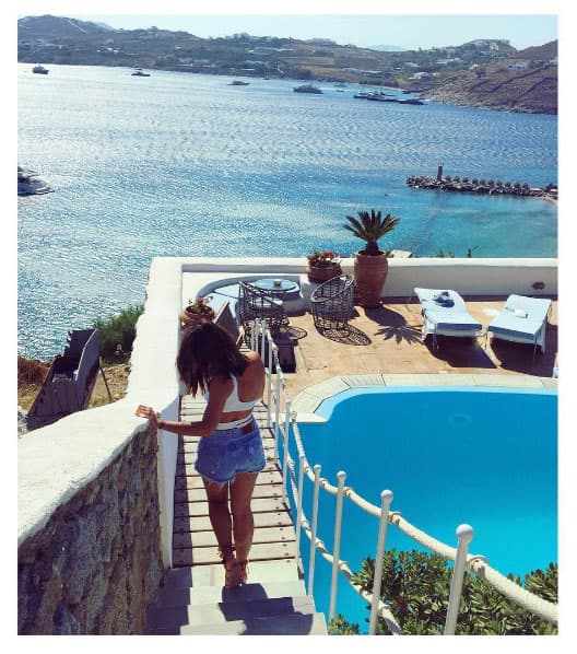 Con esa hermosa vista se despidió de este paradisiaco lugar de Grecia.