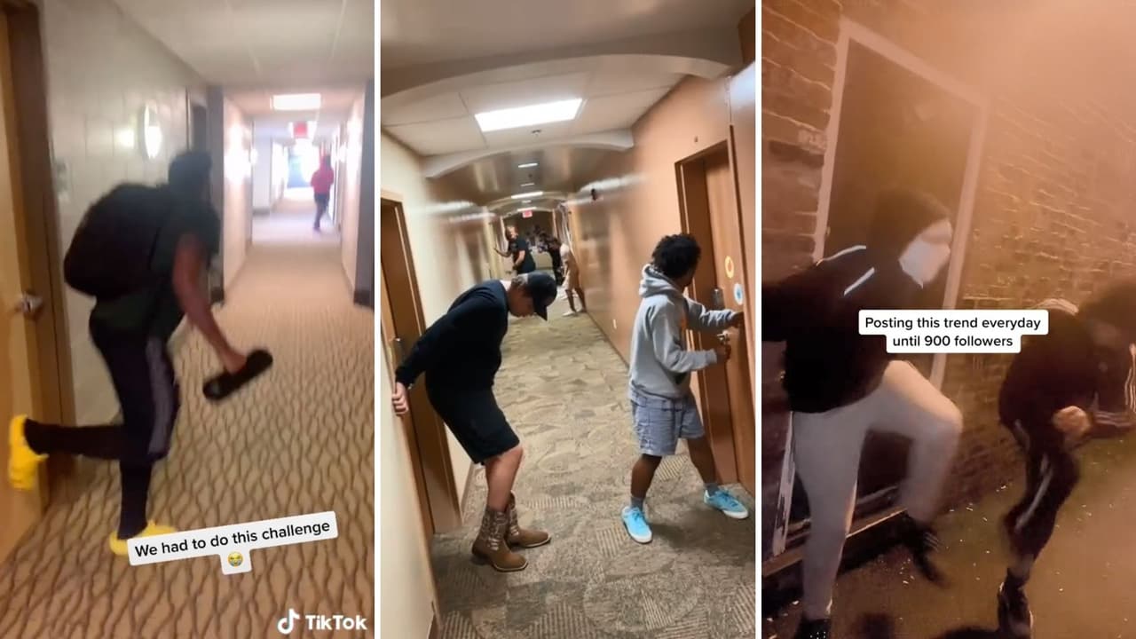 Alertan de riesgos a jóvenes por reto de TikTok que consiste en patear las puertas de las casas