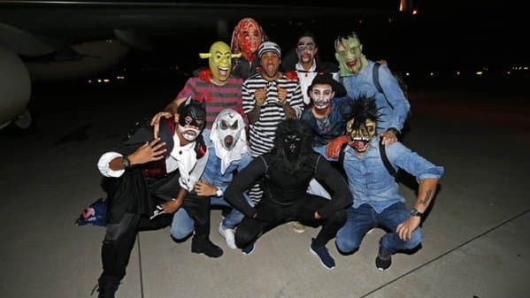 Jugadores del Barcelona celebraron Halloween