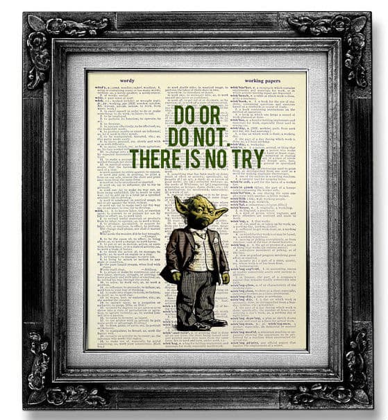 Mucho de cierto tiene Yoda. Este cuadro que se vende en exclusiva en Etsy.com por 12 dólares