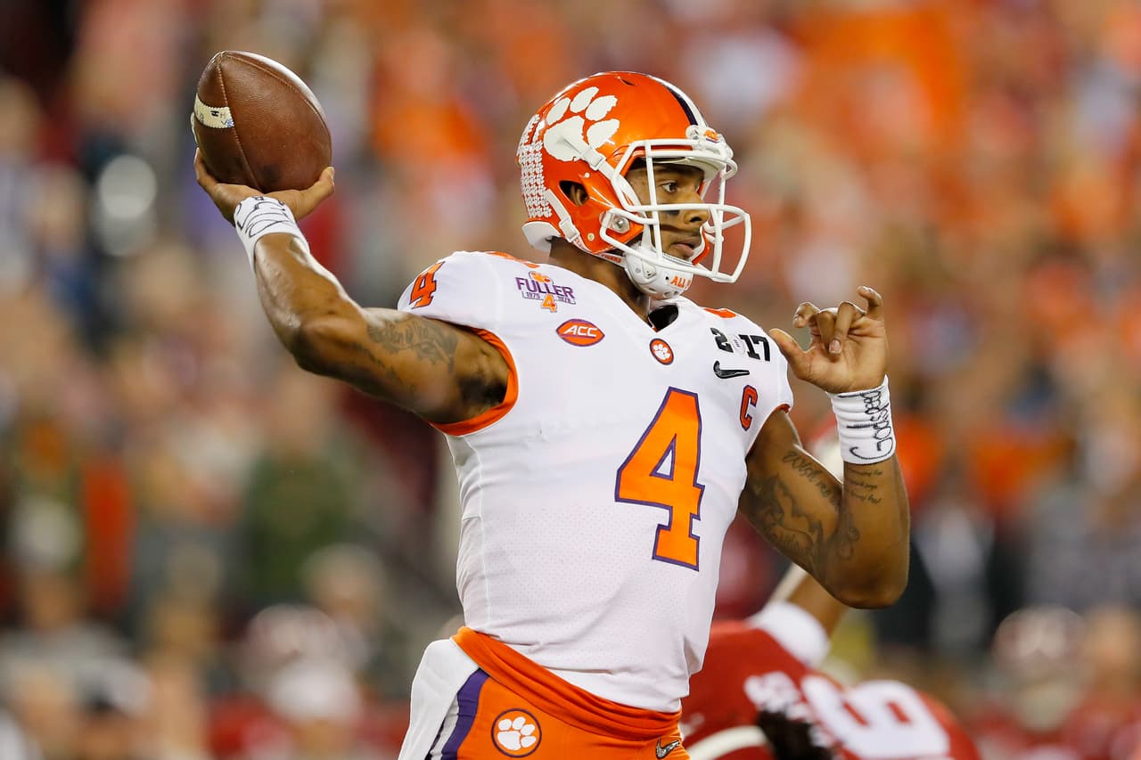# 9 
<b>DESHAUN WATSON</b> – QB | 
<i>Clemson<br></i>