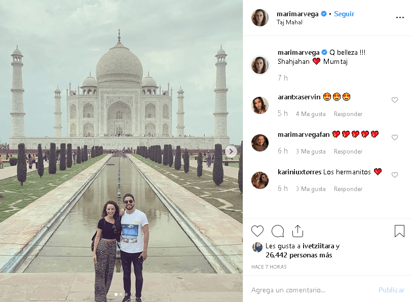 Al llegar, la joven actriz publicó otro video en el que se ve a Gonzalo mientras ella dice: “Hola Gon, ya llegamos a la India”.