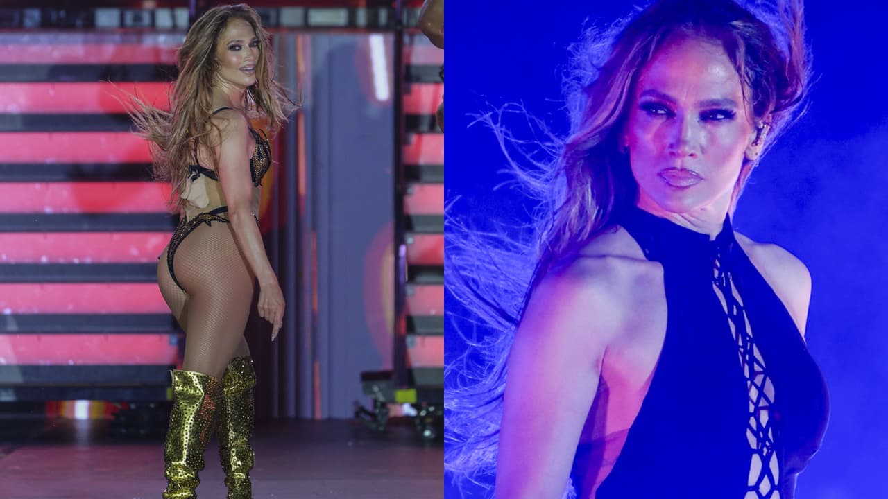 Estos son algunos de los vestuarios que luce JLo en su actual gira de conciertos.