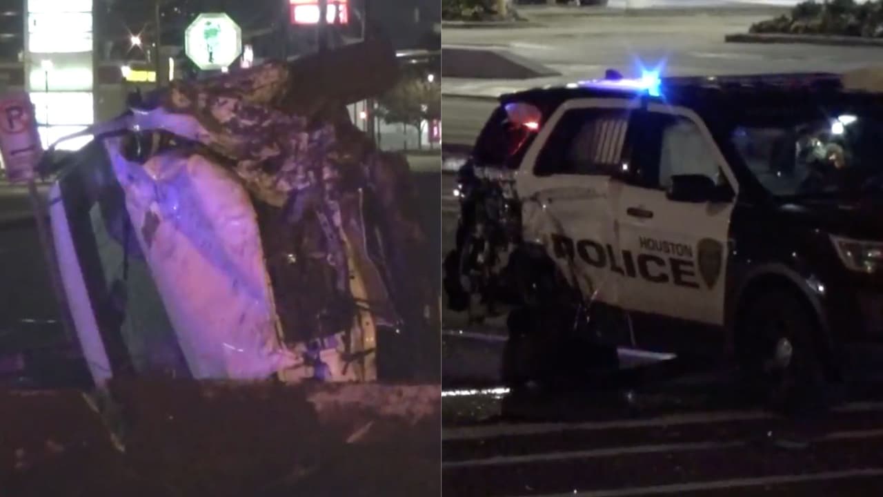 Un oficial termina con heridas tras accidente entre un auto y una patrulla de policía al oeste de Houston
