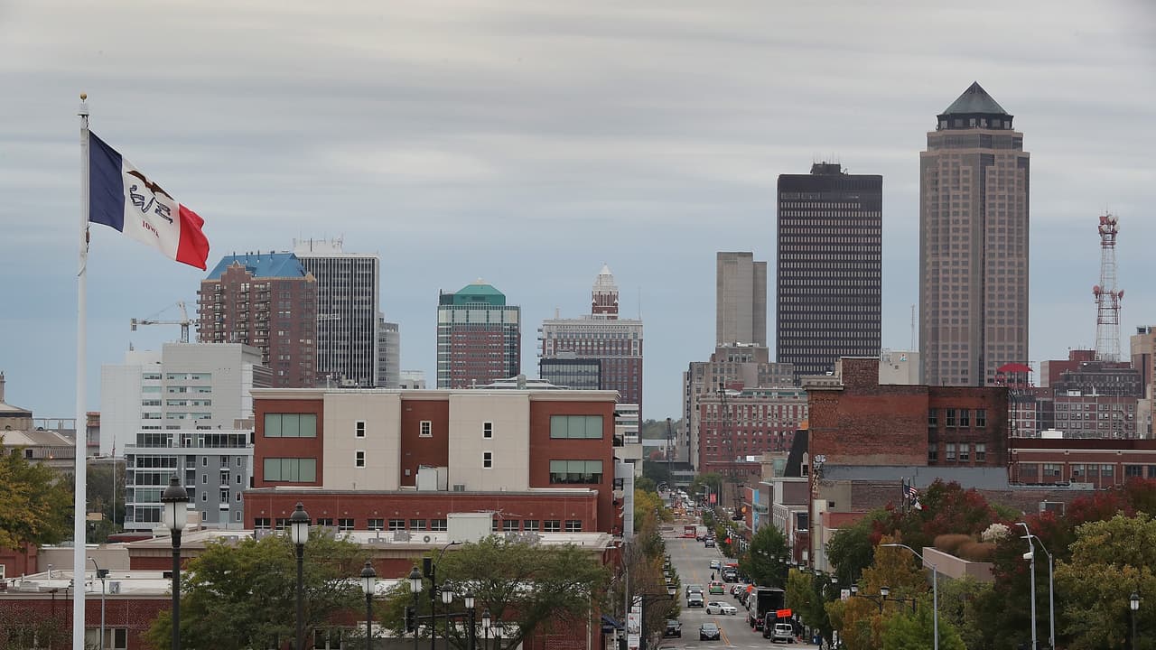 <b>3. Des Moines, Iowa</b>:
<br>Según el estudio el punto fuerte de esta ciudad es el poco estés que sufren sus trabajadores.