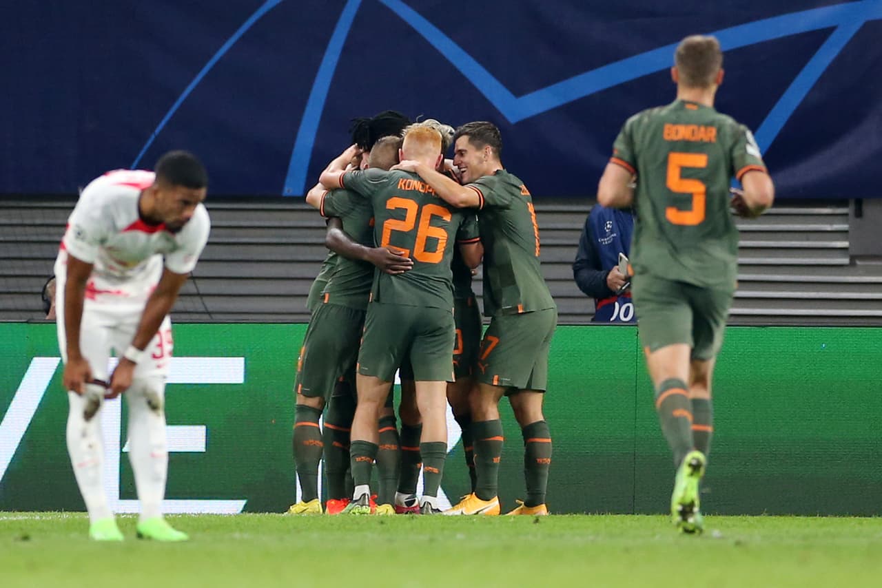 Shakhtar Donetsk consiguió una importante victoria como visitante ante el Leipzig, que lucía como favorito.