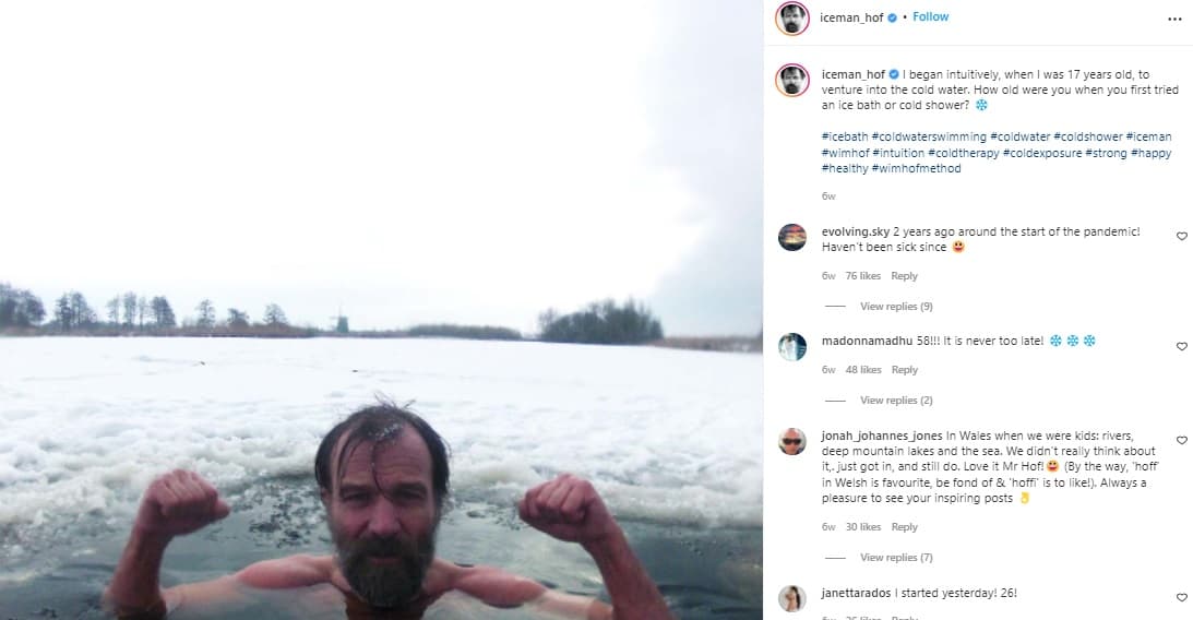 El holandés Wim Hof es uno de los grandes promotores de la terapia de agua helada