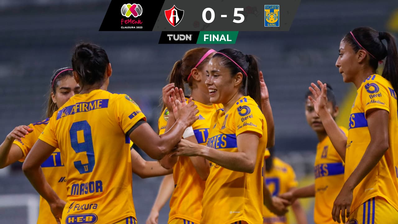 Tigres golea a Atlas y tiene medio boleto asegurado en semifinales de Liga MX Femenil