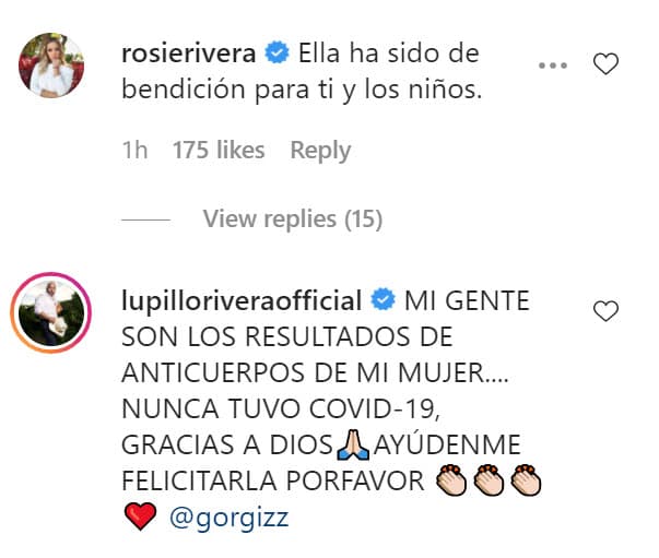 Lupillo retomó la publicación de su novia y le hizo una petición especial a sus seguidores. Su hermana Rosie una vez más comentó y le dijo que Giselle era "una bendición".
<br>