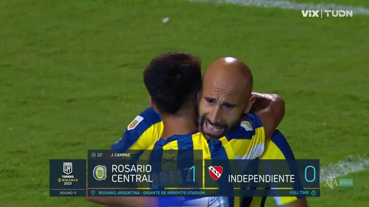 Resumen | Rosario Central gana por la mínima y hunde más a Independiente