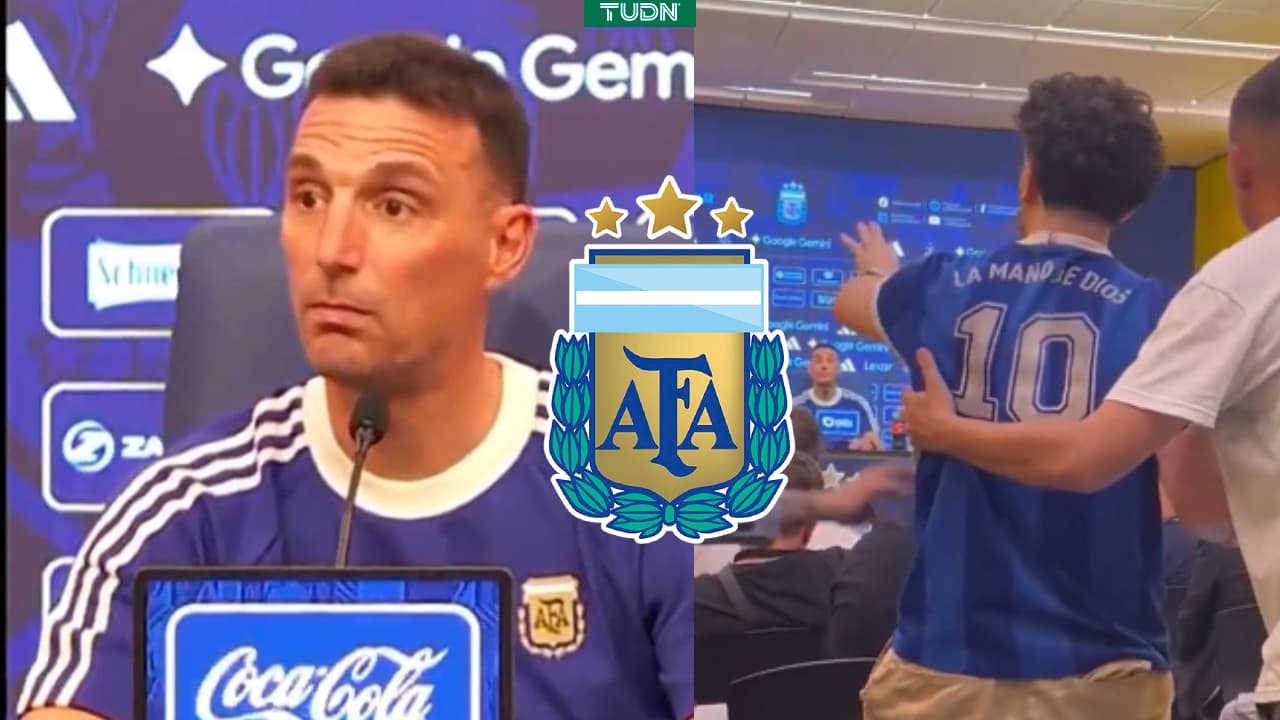 Insólito: Fan de Argentina irrumpe en conferencia de Scaloni y le hace inesperada petición