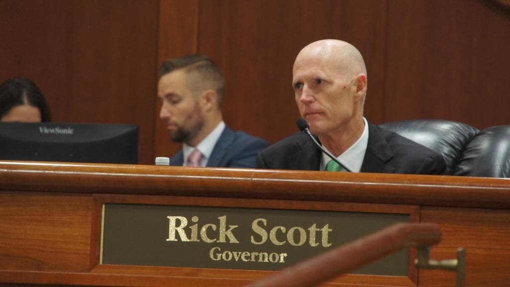Governor Rick Scott presiding over the Clemency Board in Tallahassee, Florida. The Governor has the last word on restoring the right to vote for those who have finished serving their sentence for a felony.