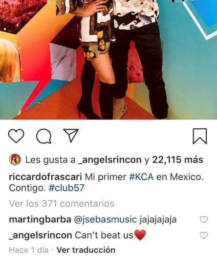 Con la publicación de Frascari, Rincón comentó: "No pueden vencernos".