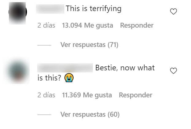 Entre algunos de sus fans, el look
<b> <a href="https://www.univision.com/famosos/kim-kardashian-pasa-un-susto-al-encontrar-una-tarantula-en-su-garaje-y-esto-fue-lo-que-paso-fotos" target="_blank">pareció "aterrador"</a></b>, mientras otros alabaron el atuendo. 
<br>
