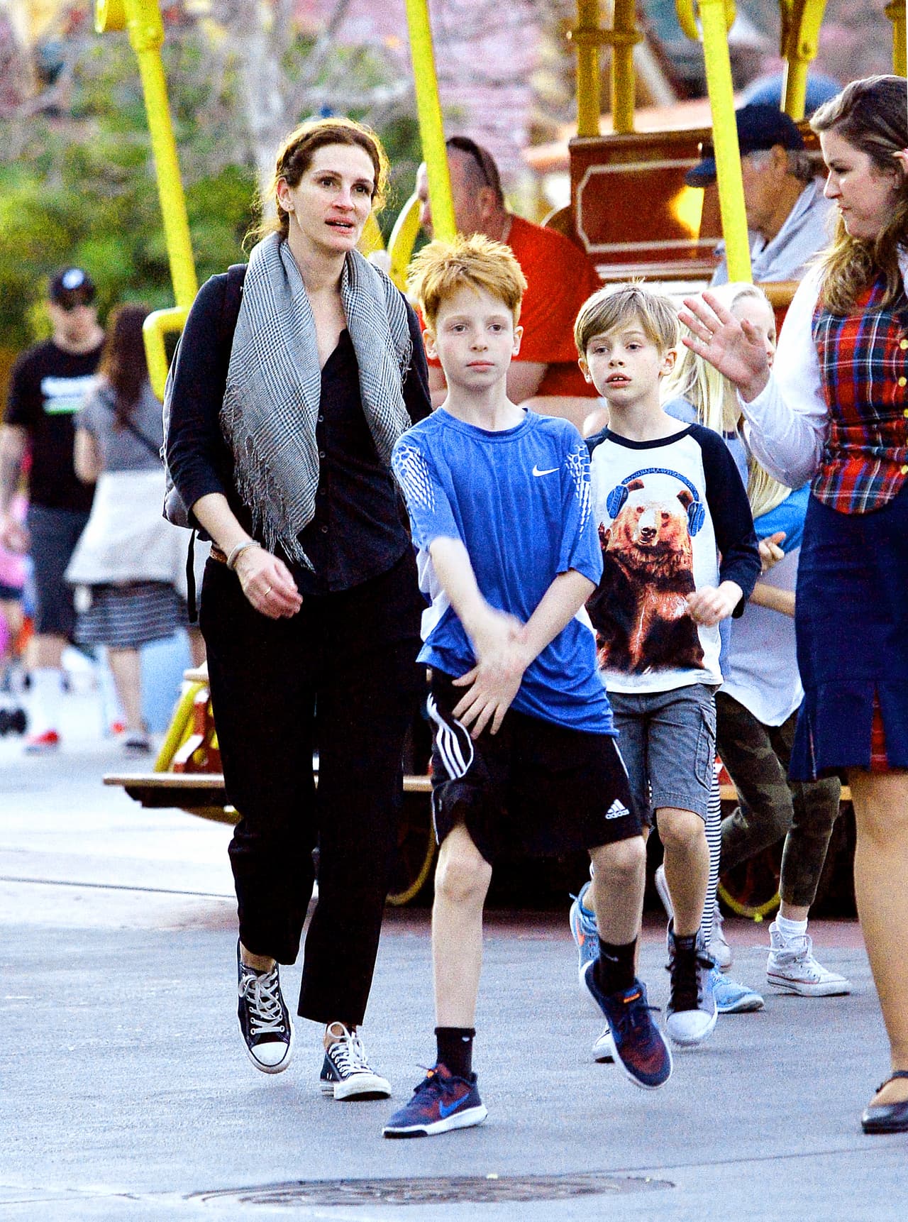 Pero siempre estuvieron escoltados por personal del parque.