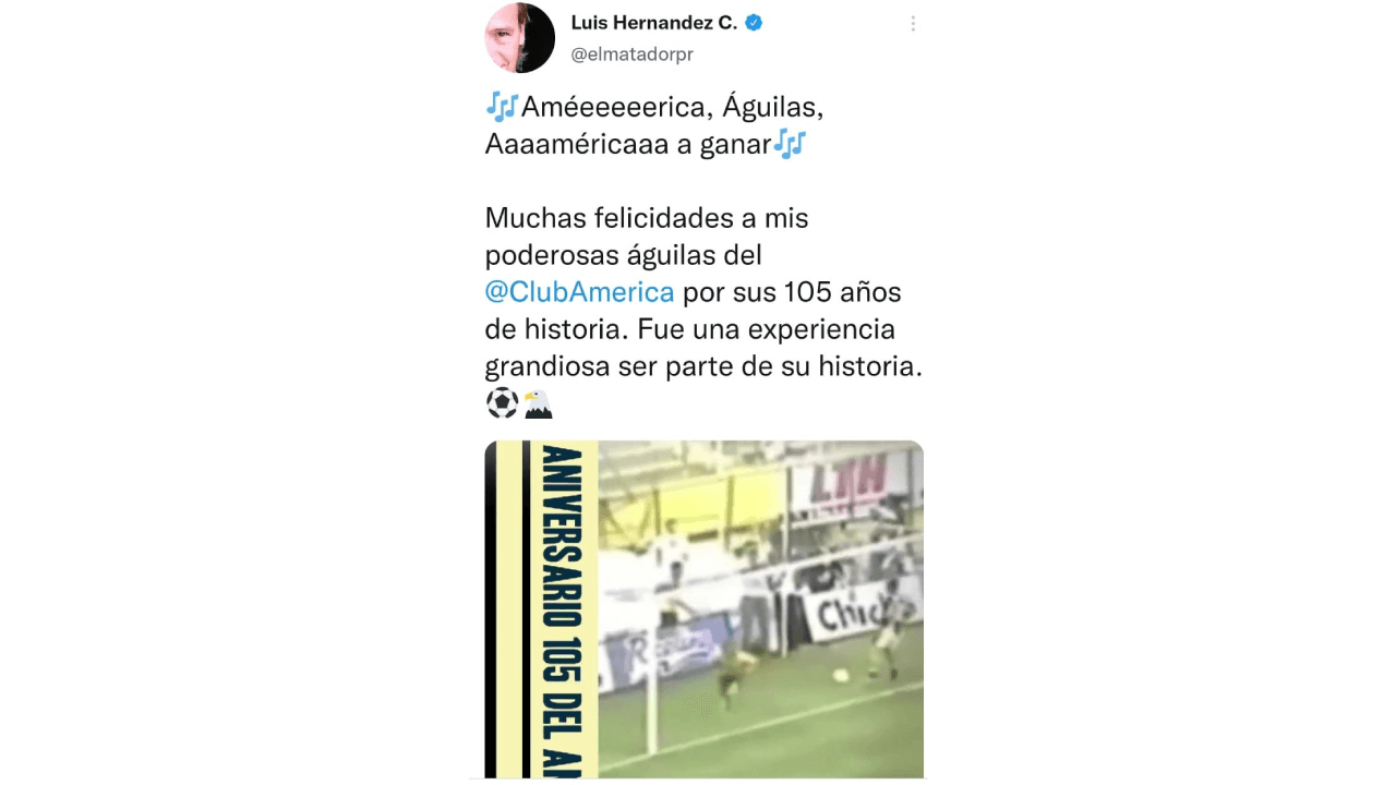 El Club más grande de América cumple 105 años de existencia y las felicitaciones se hicieron extensas en redes sociales. Aficionados, jugadores y ex jugadores, otros clubes y periodistas se sumaron al homenaje de las Águilas.