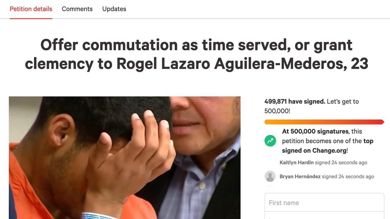 La noticia se hizo viral en redes sociales llevando a Heather Gilbee 
<a href="https://www.univision.com/local/houston-kxln/levantan-firmas-para-pedir-clemencia-por-hispano-de-houston-condenado-a-mas-de-100-anos-por-un-choque-mortal-en-denver-video">abrir una cuenta para recolectar firmas</a>, solicitando ante los 
<b>tribunales del condado Jefferson y del gobernador de Colorado, que se le otorgue algún tipo de perdón o rebajar la condena.</b>