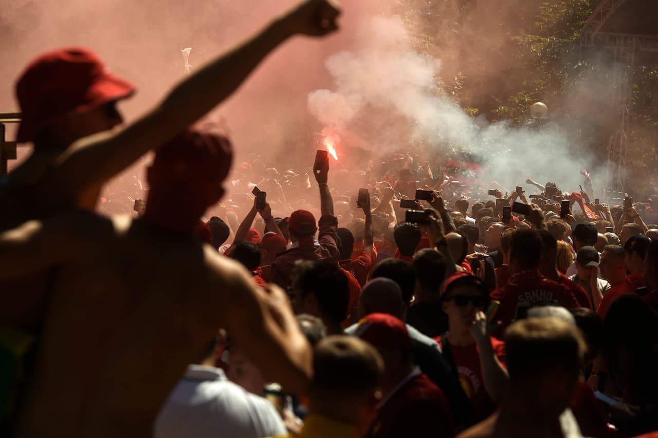 Sin duda, los fanáticos del Liverpool fueron los que más se hicieron sentir en Kiev.