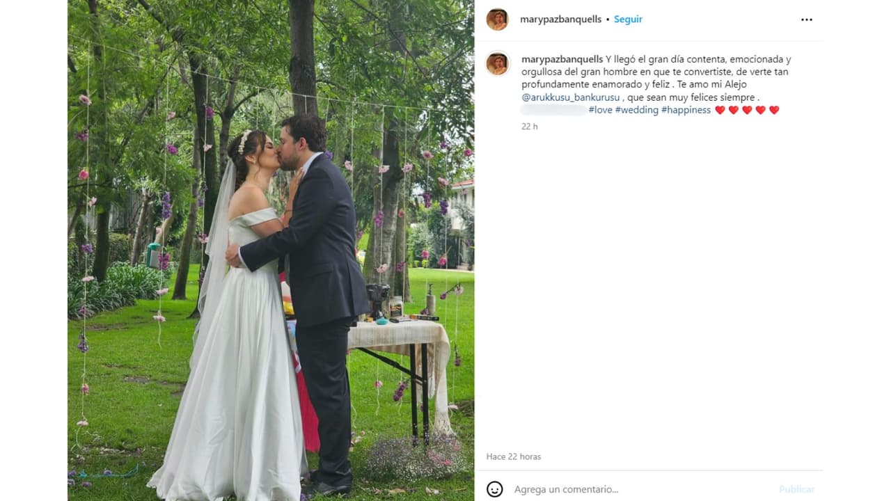 Así felicitó Mary Paz Banquells a su hijo.