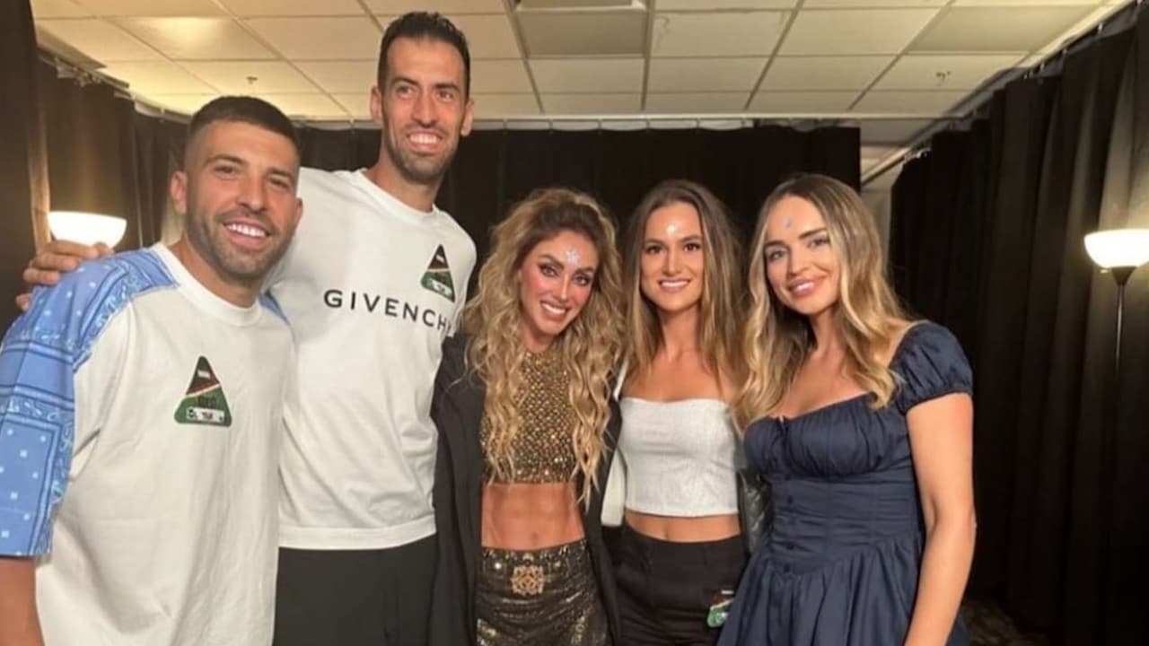 ¿Y Messi? Alba y Busquets asisten a concierto de RBD en Miami