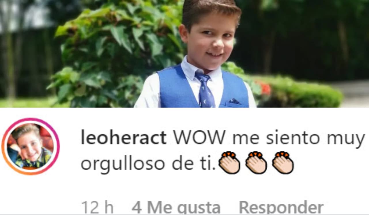 Leo Herrera, el pequeño actor con el que compartió pantalla en 
<b>Te Doy La Vida</b>, le expresó el orgullo que sentía al verlo con menos libras en su cuerpo. 
<br>