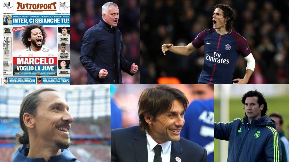Rumores ante la crisis del Madrid: Mourinho, Solari, Conte, Cavani, Zlatan, ¿Marcelo fuera?