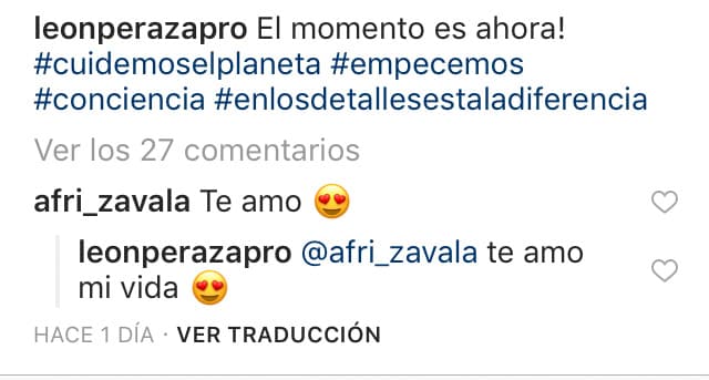 Ayer, la actriz dejó este mensaje a su novio y de inmediato fue correspondida.