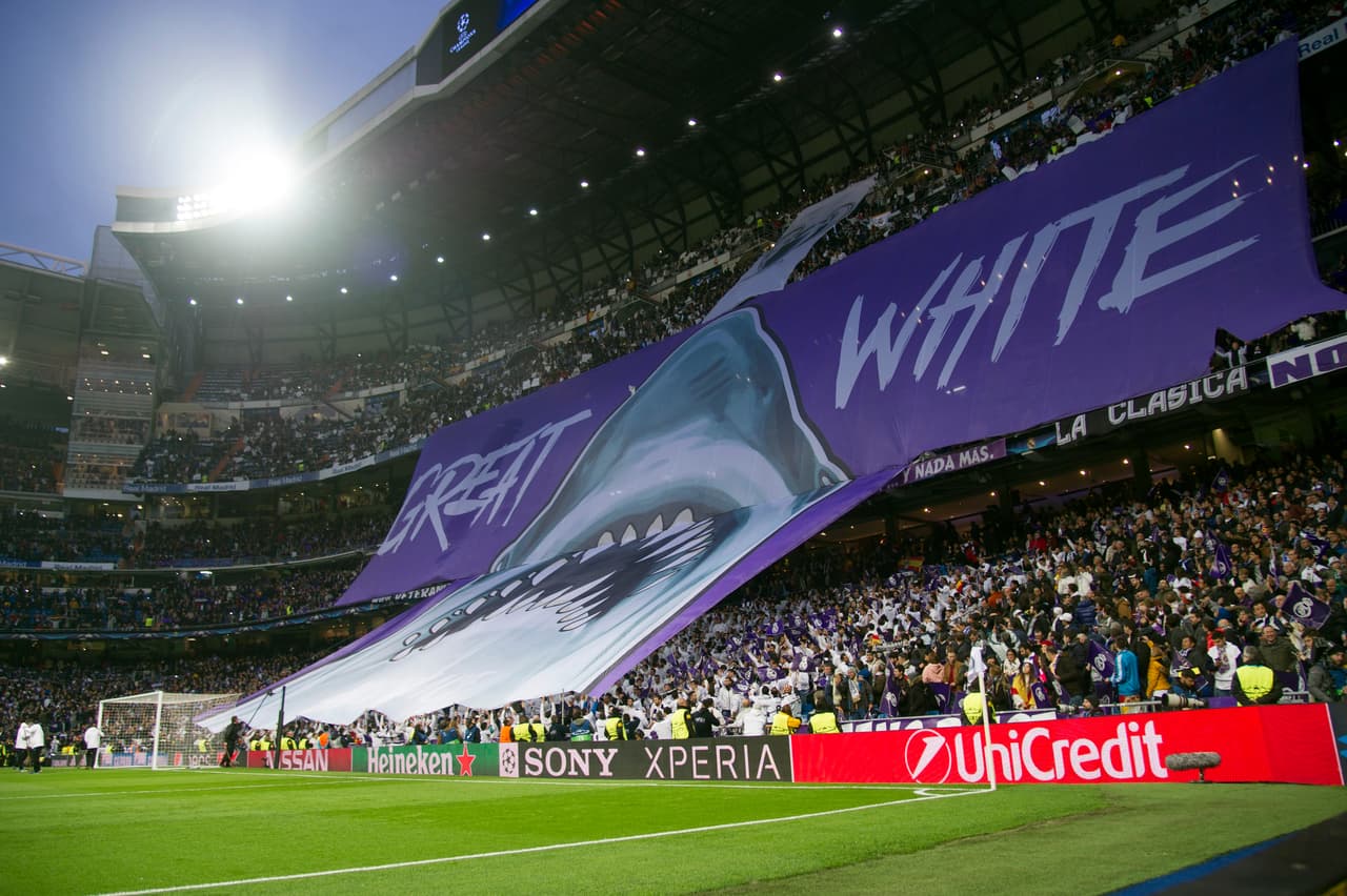 Los fanáticos le dieron un condimento especial al partido de Real Madrid y Juventus en el choque de vuelta de los cuartos de final de la Champions League, con el colorido especial del fútbol.