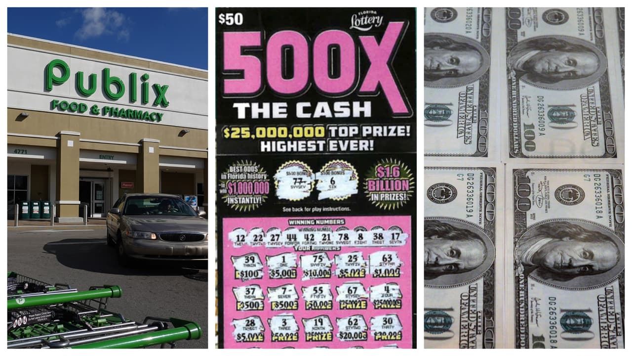 Tiene 61 años va de compras a un Publix y sale millonario con el raspadito de la Lotería