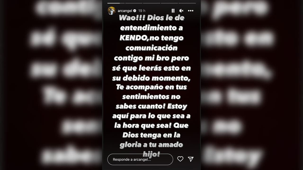 Mensaje de Arcángel tras la muerte de Cheniel Capone Rivera Torres, hijo de Kendo Kaponi.