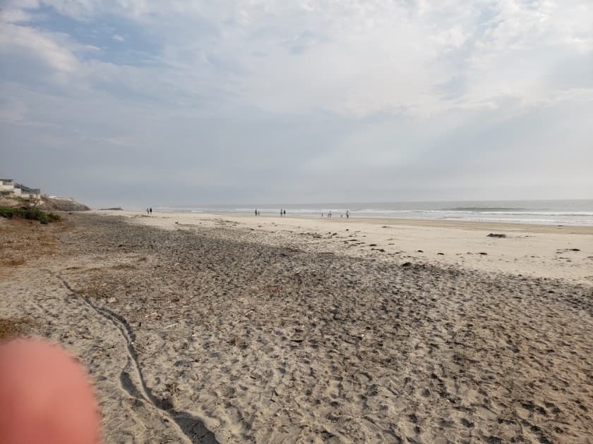 “Estaba muy feliz y relajado”, dijo Bella, compartiendo una fotografía que su papá le envió desde la playa.
