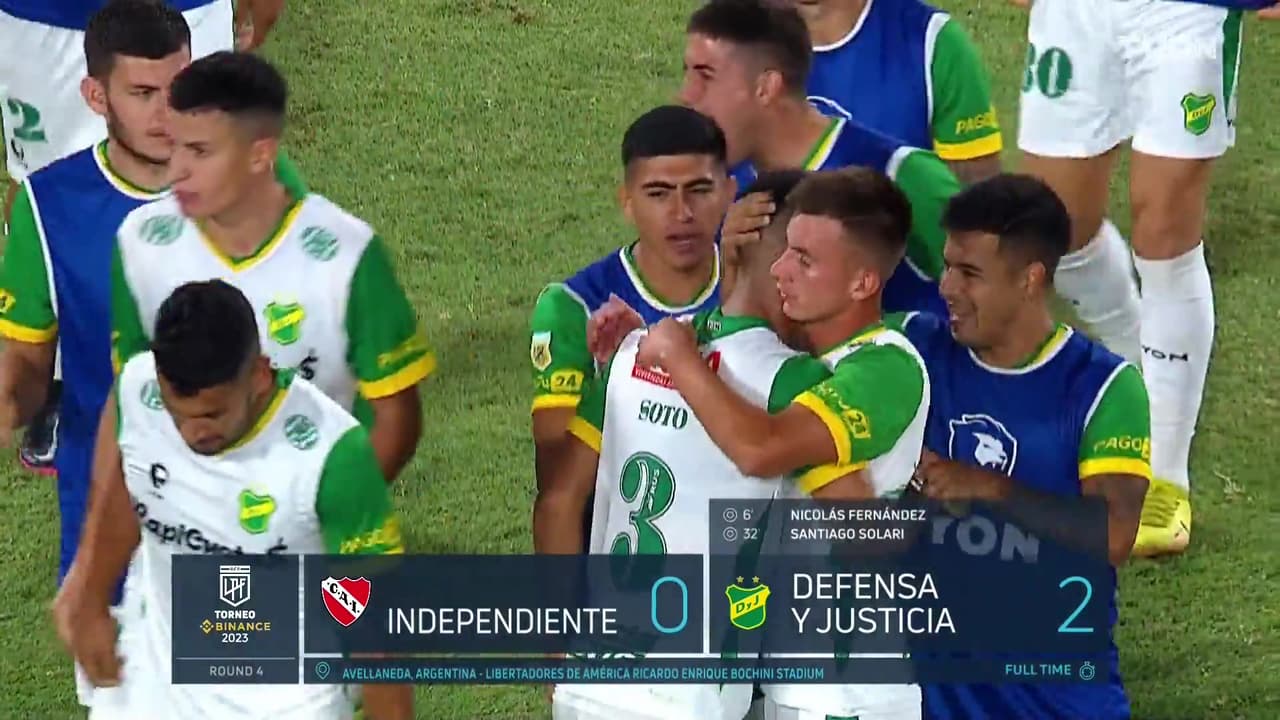 Resumen | Defensa y Justicia derrota a Independiente de visita