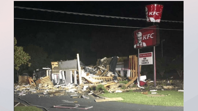 Explosión arrasa con KFC en Carolina del Norte