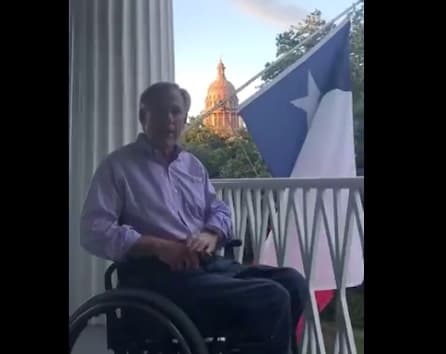 Gobernador Abbott envía mensaje en el aniversario del accidente que lo dejó en silla de ruedas