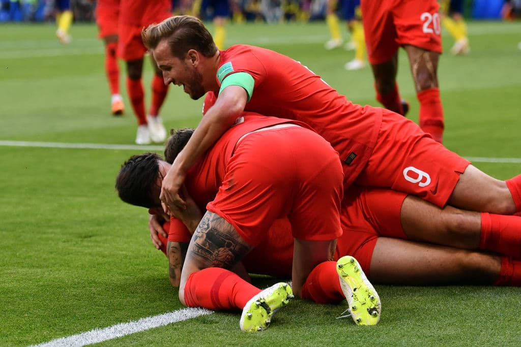 Inglaterra celebró así su clasificación a la semifinal, luego de 28 años de no llegar a esa instancia, con un triunfo 2-0 contra Suecia en cuartos de final del Mundial de Rusia 2018.