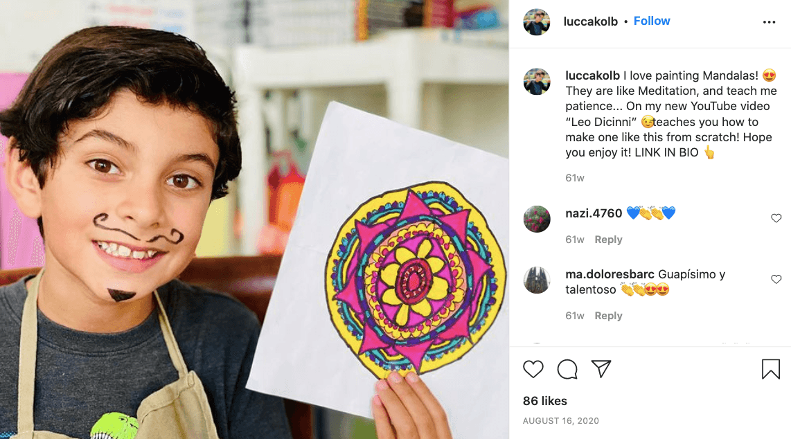 A Lucca le gusta pintar y hacer videos, por lo que desde el 10 de junio de 2020 abrió 
<a href="https://www.youtube.com/c/LuccaKolb/featured" target="_blank">su canal de YouTube</a>, donde habla de sus actividades favoritas y sus vacaciones con sus hermanos.