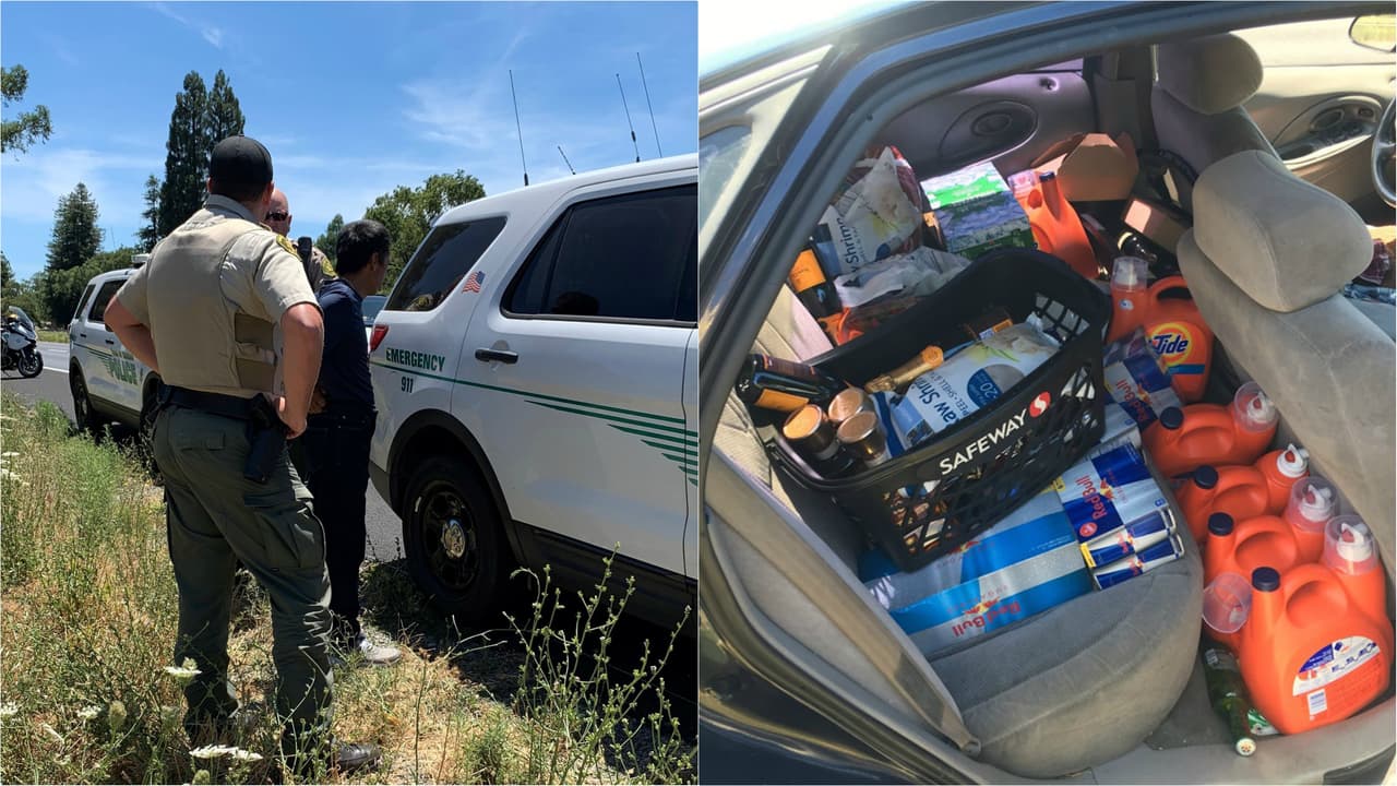 Ladrón roba un supermercado y lo detienen con bisteces, camarones y champán con valor de casi $2,000