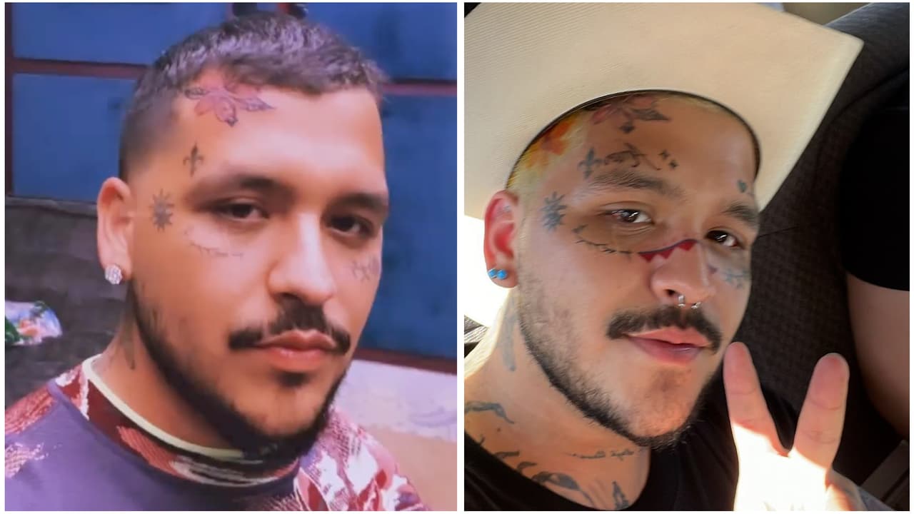 Nodal se hizo un nuevo tatuaje a la mitad de la cara para honrar a sus ancestros