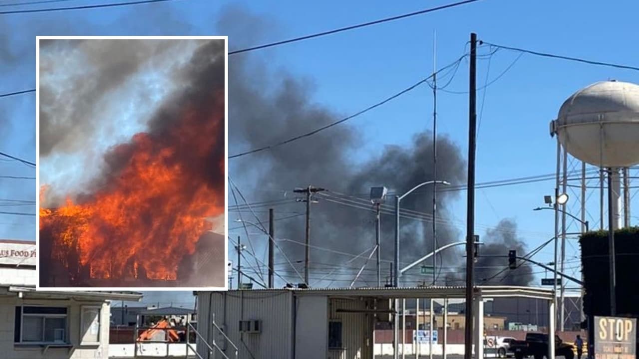 100 autos se queman en un incendio ocurrido al sur de Modesto