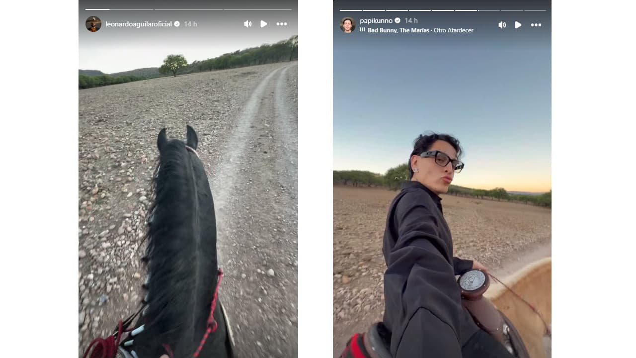 Leonardo Aguilar y Papi Kunno fueron parte de la cabalgata.