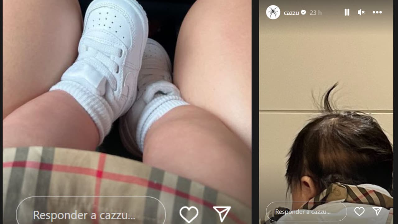 La bebé de Nodal también apareció con el cabello alborotado, un detalle que la propia Cazzu resaltó con una foto en la que hizo acercamiento a la cabeza de la niña.