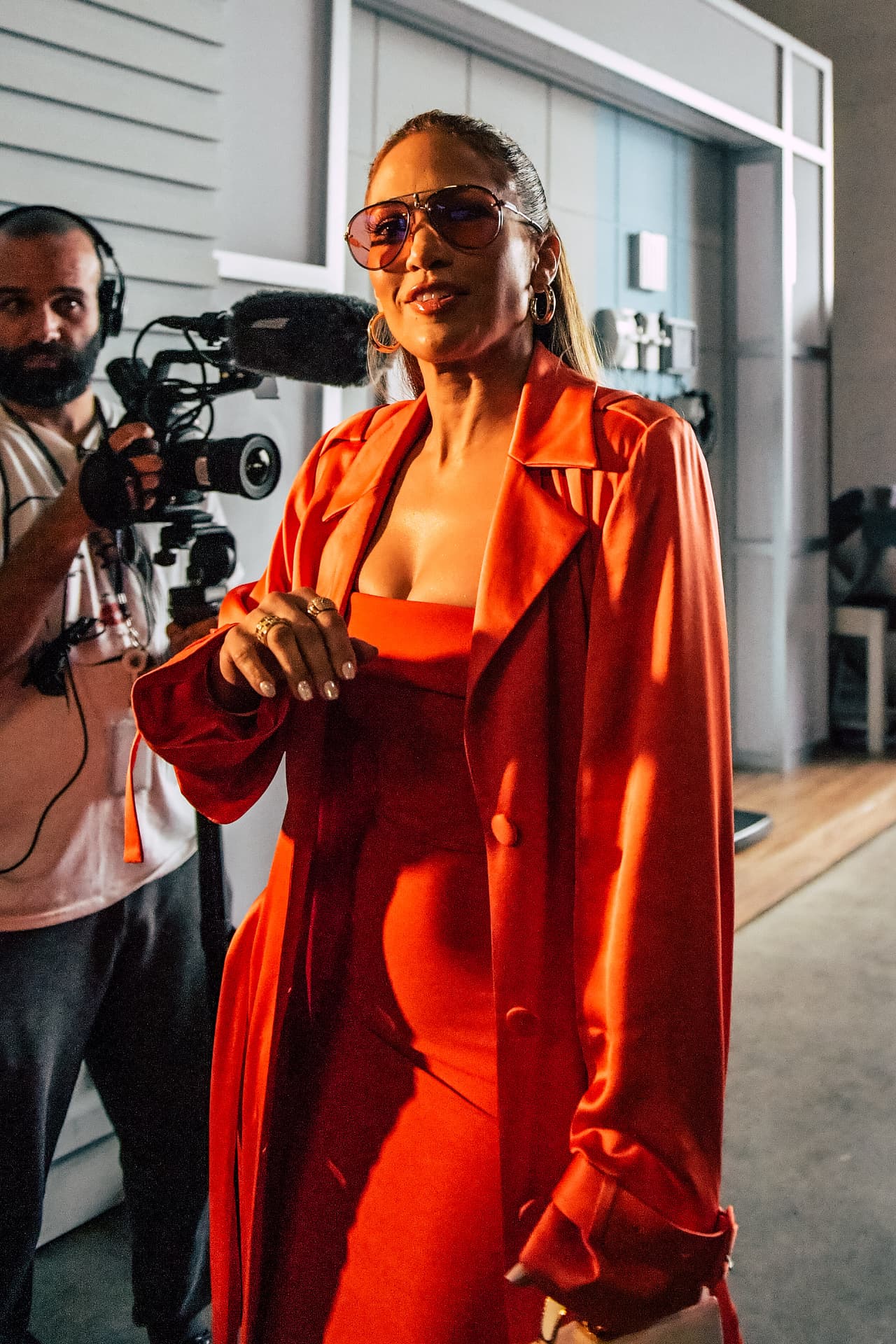 Detalle de las gafas de JLo.