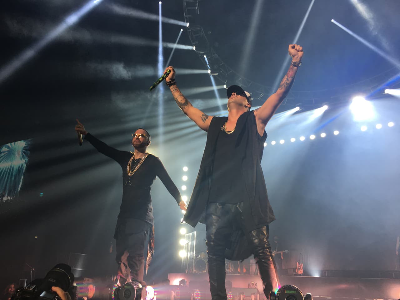 Yandel y Wisin en concierto de Yandel 'Dangerous Tour' 7 de octubre 2016 en San Juan.