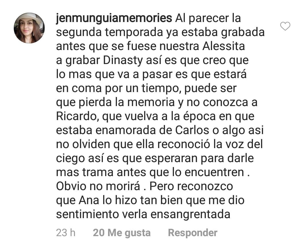 Tampoco pudieron faltar las teorías que señalan que la protagonista quedará en coma y revivirá más adelante, cuando la actriz concluya con sus otros compromisos laborales.