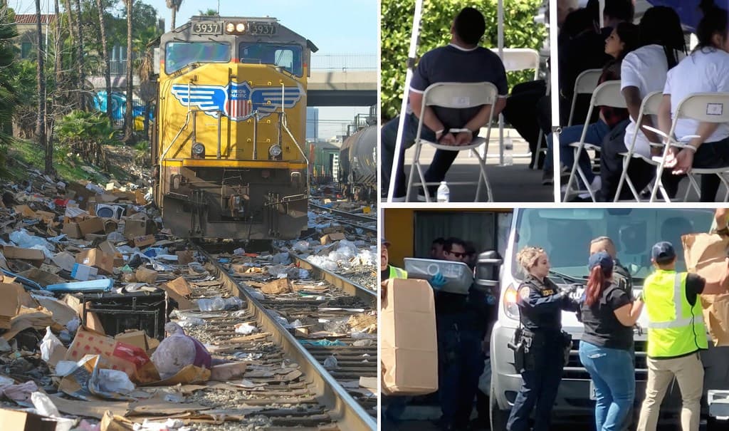 Arrestan a decenas de personas en conexión con robo a trenes de carga en el sur de California